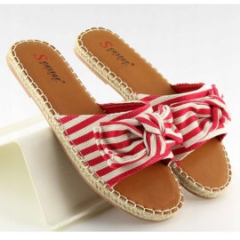 Piros espadrilles papucs LL-133P Piros 1