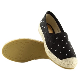Fekete espadrillák szegecsekkel 5481 fekete 1