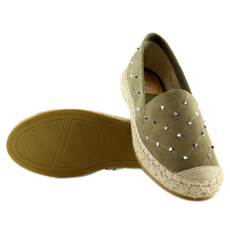Zöld espadrillák szegecsekkel 5481 zöld 1