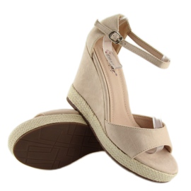 Ékes szandál bézs bézs espadrilles 2 Ékes szandál bézs bézs espadrilles 2