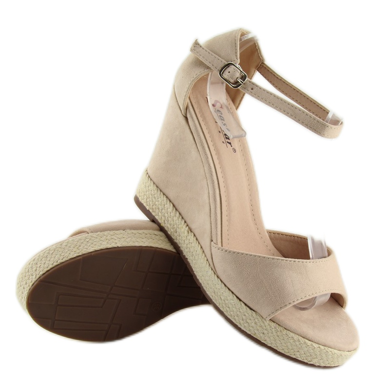 Ékes szandál bézs bézs espadrilles 2 Ékes szandál bézs bézs espadrilles 2
