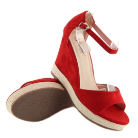Ék szandál piros espadrill 2
