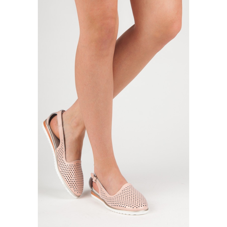 Áttört vinceza szandál rózsaszín 1