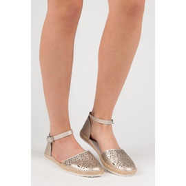 Bőr espadrill vinceza szandál sárga 1