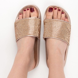 Girlhood Arany papucs kristályokkal aranysárga 1