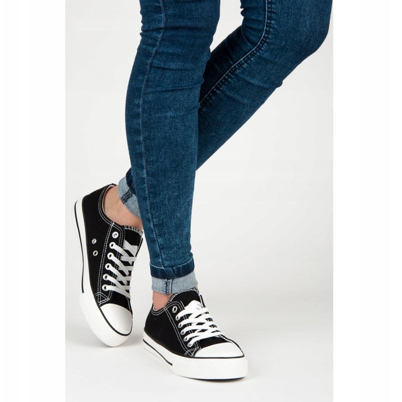 Női klasszikus fekete kötött cipők 2 Női klasszikus fekete kötött cipők 2