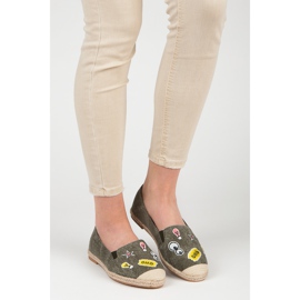 Bestelle Tavaszi espadrillák foltokkal zöld 1