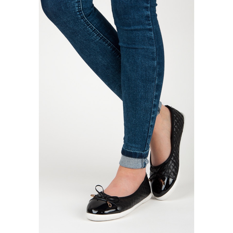 Steppelt balerinák fekete 2