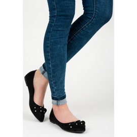 Seastar V-nyakú velúr balerinák fekete 2