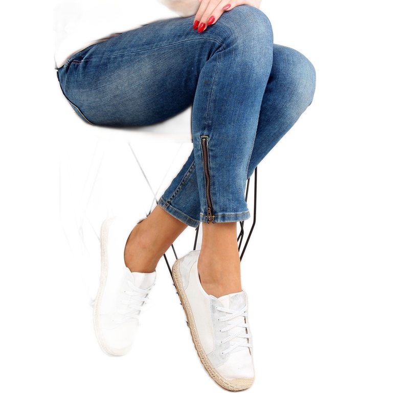 Fehér espadrilles tornacipő BB02P Fehér 1 Fehér espadrilles tornacipő BB02P Fehér 1