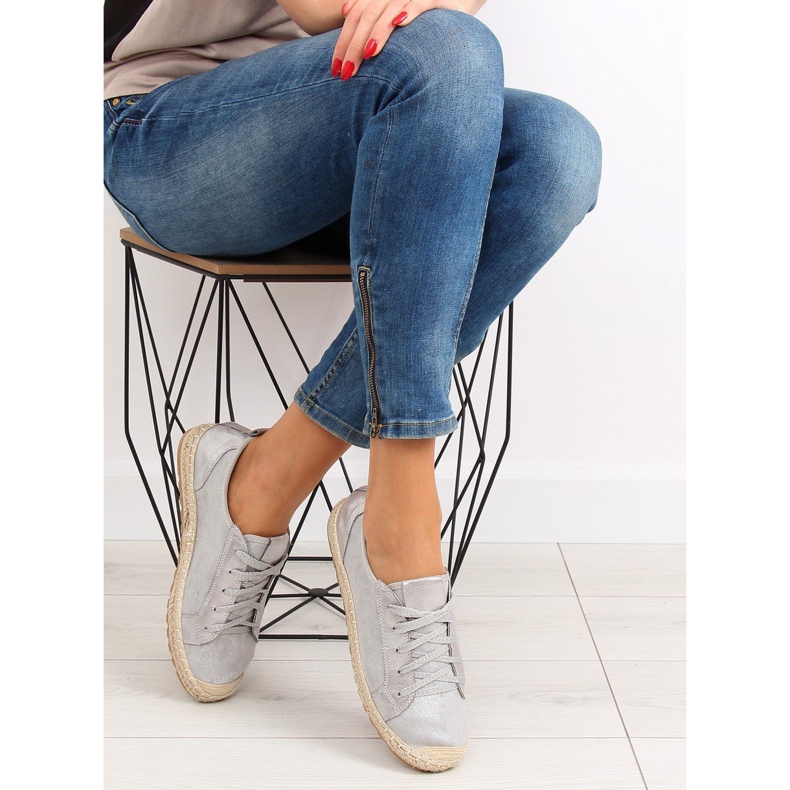 Szürke espadrilles tornacipő BB02P Szürke 1