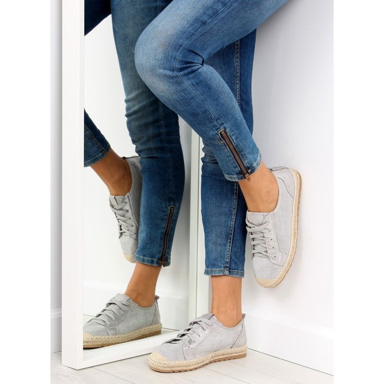 Szürke espadrilles tornacipő BB02P Szürke 2