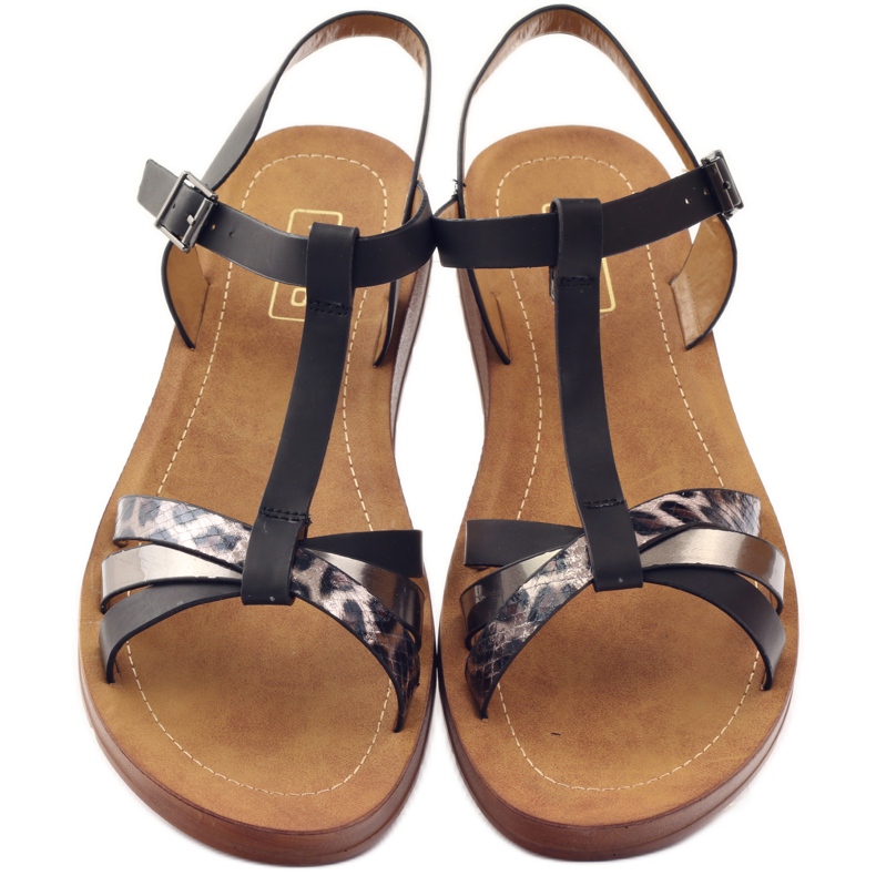 Filippo Női leopárd szandál 103 fekete szürke 4