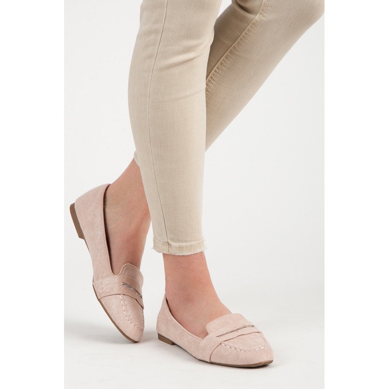 Small Swan Velúr cipók csillogással rózsaszín 2