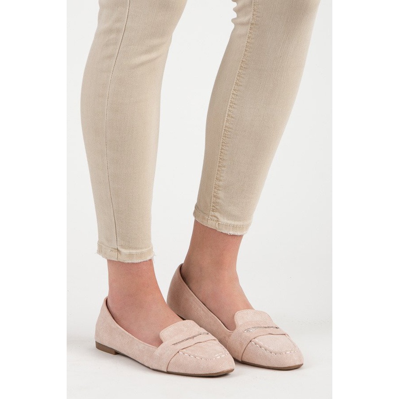 Small Swan Velúr cipók csillogással rózsaszín 1