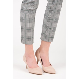 Velúr magas sarkú pumpák barna 1