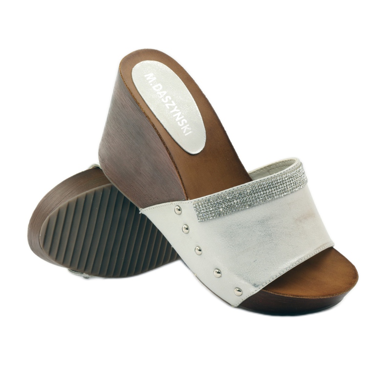 M.Daszyński Daszyński ék papucs köbös cirkónium -dioxiddal szürke 3