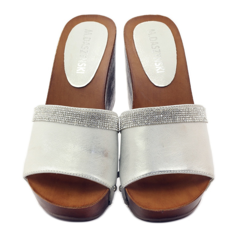 M.Daszyński Daszyński ék papucs köbös cirkónium -dioxiddal szürke 4