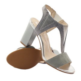 M.Daszyński Bőr szandál Daszyński szürke 3 M.Daszyński Bőr szandál Daszyński szürke 3