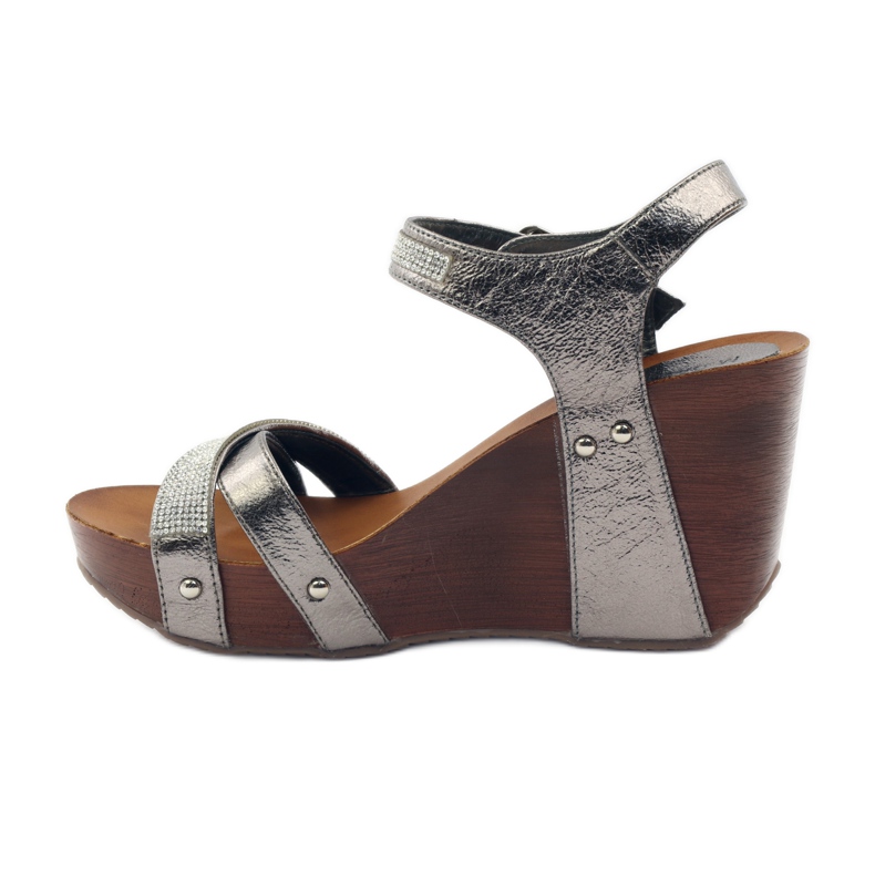 M.Daszyński Daszyński ékszandál cirkóniákkal szürke 2