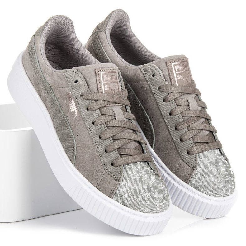 Puma Suede Platform Peblle WN`S szürke 1