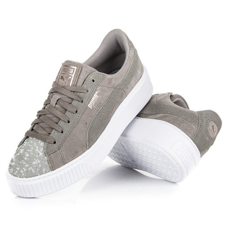 Puma Suede Platform Peblle WN`S szürke 2