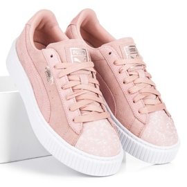 Puma Suede Platform Pebble WN`S rózsaszín 1