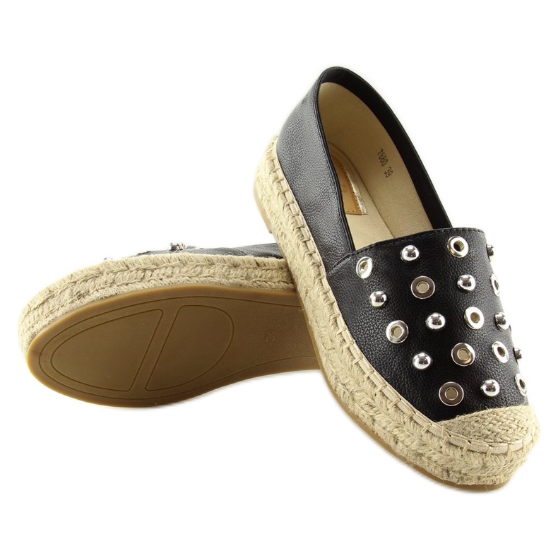 Fekete espadrillák 7680 fekete 2