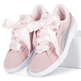 Puma smash V2 ribbon jr rózsaszín 1
