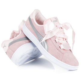 Puma smash V2 ribbon jr rózsaszín 2