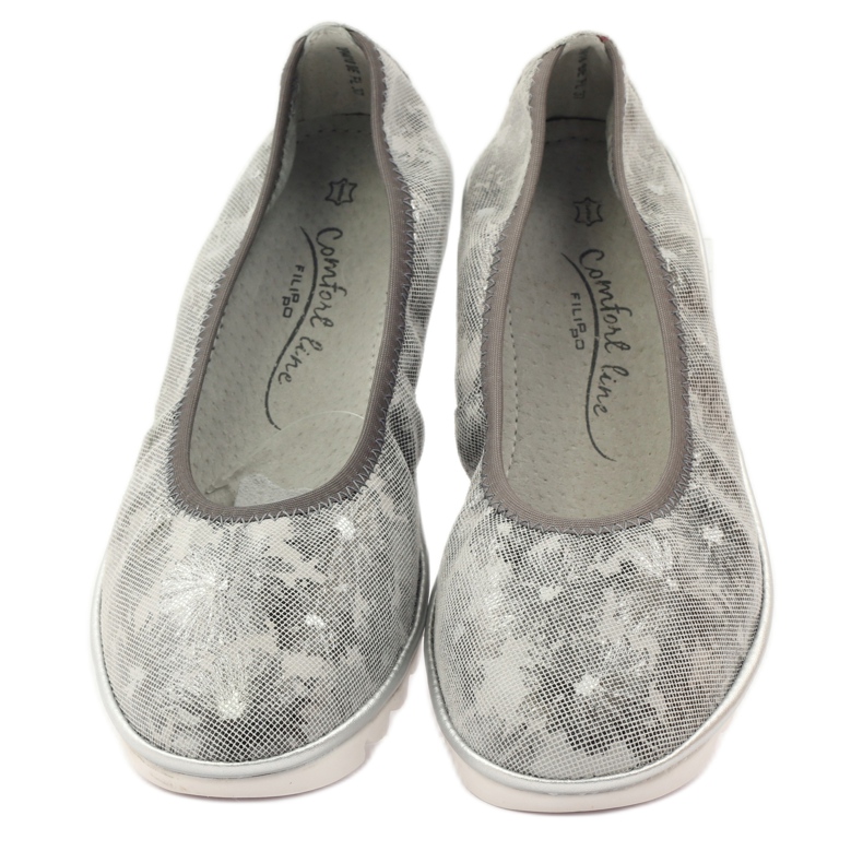 Bőrcipő női naplopóhoz Filippo 046 szürke 4