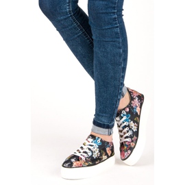 Yes Mile Kötött tornacipő virágokkal sokszínű 2