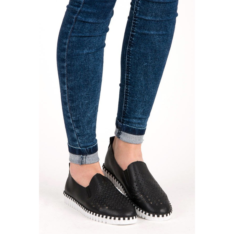 Seastar Áttört csúszás a cipőkön fekete 2