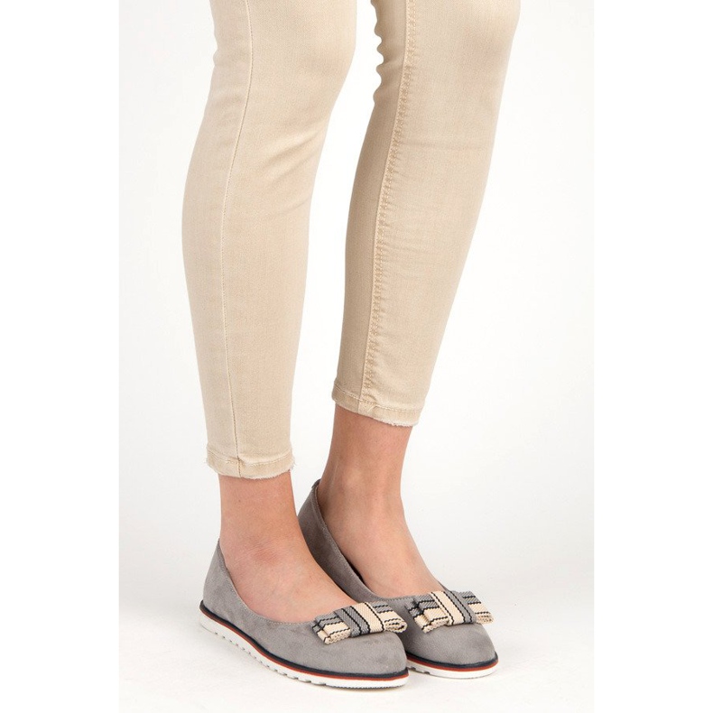 Velúr balerinák szürke 1