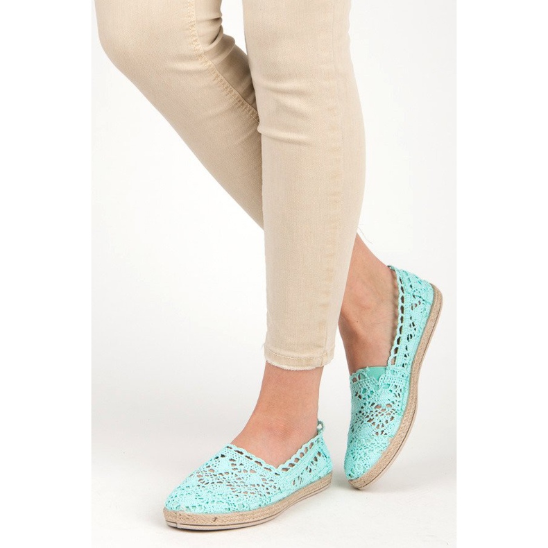 Seastar Menta csipke espadrillák zöld 1