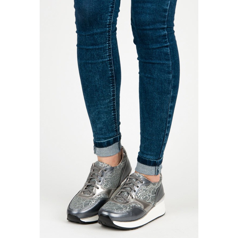 Kylie Sportcipő csillogással szürke 2