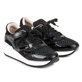 Kylie Fekete cipők hálóval 1