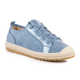 Seastar Fűzős velúr espadrillák kék 1