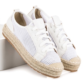 Seastar Áttört espadrillák a kötésen fehér 1 Seastar Áttört espadrillák a kötésen fehér 1