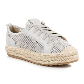Seastar Áttört espadrillák a kötésen szürke 1