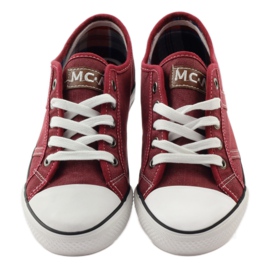 Mcarthur 01-BG bordó féltornacipő sokszínű barna fehér 5