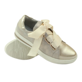 Kúszónövényes bőr talpbetét Filippo cipő szürke aranysárga 3