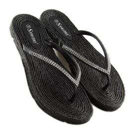 Fekete CK40P Fekete gumi flip-flop 1