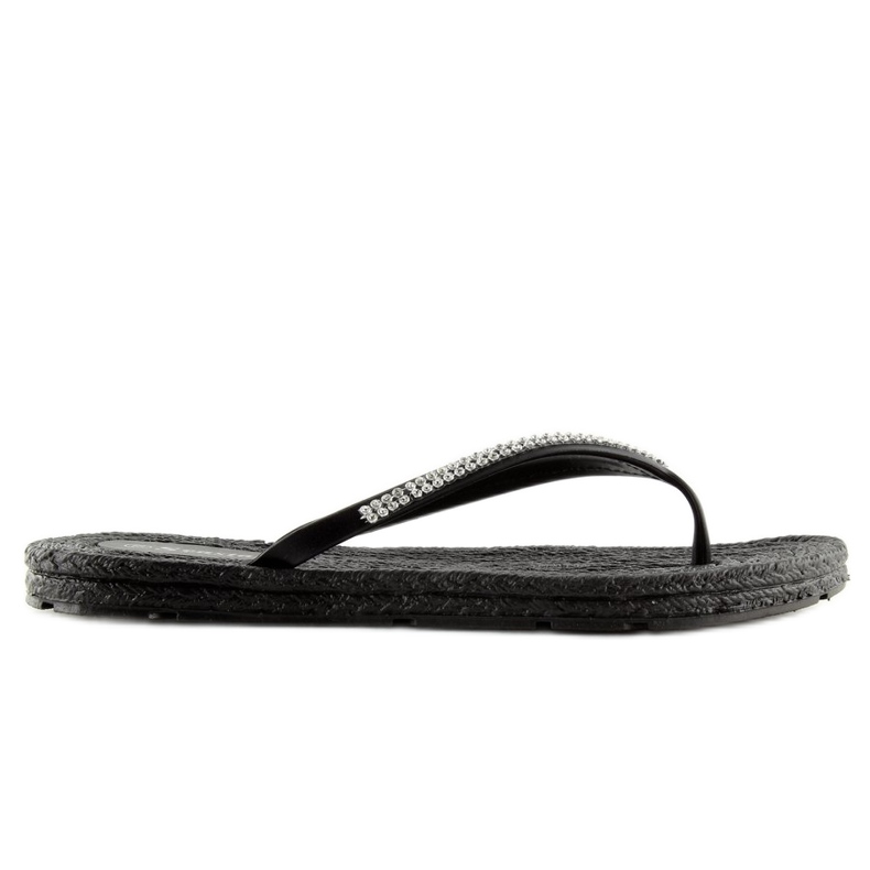 Fekete CK40P Fekete gumi flip-flop 2