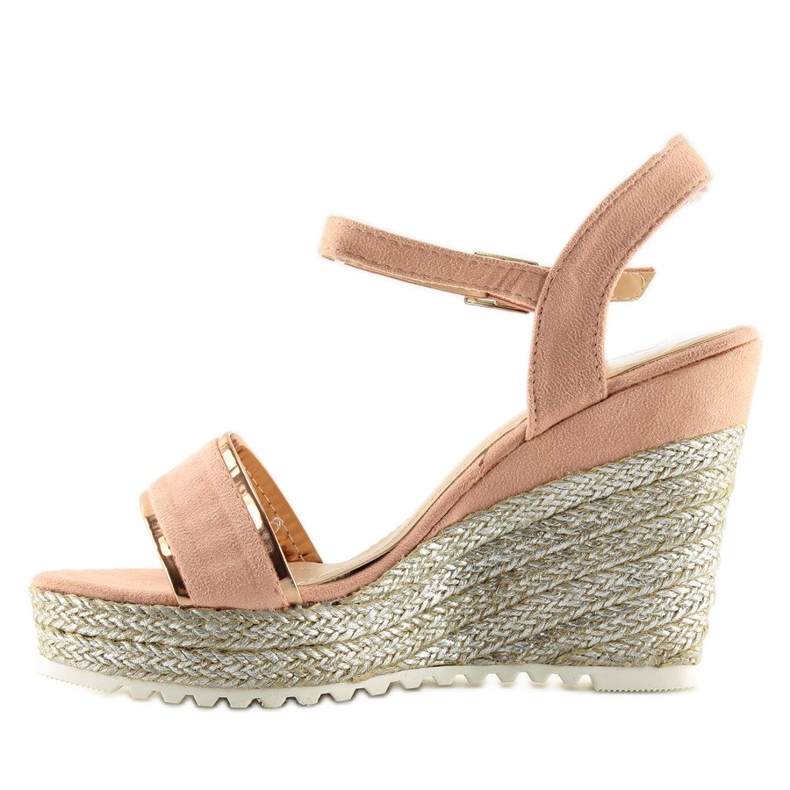 Szandálok, espadrillák rózsaszín ékeken 6823 Pink 1 Szandálok, espadrillák rózsaszín ékeken 6823 Pink 1