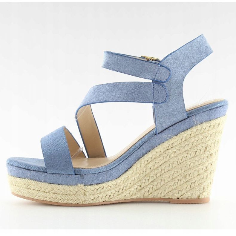 Kék espadrillák ékeken, kék 333-8 Kék 1