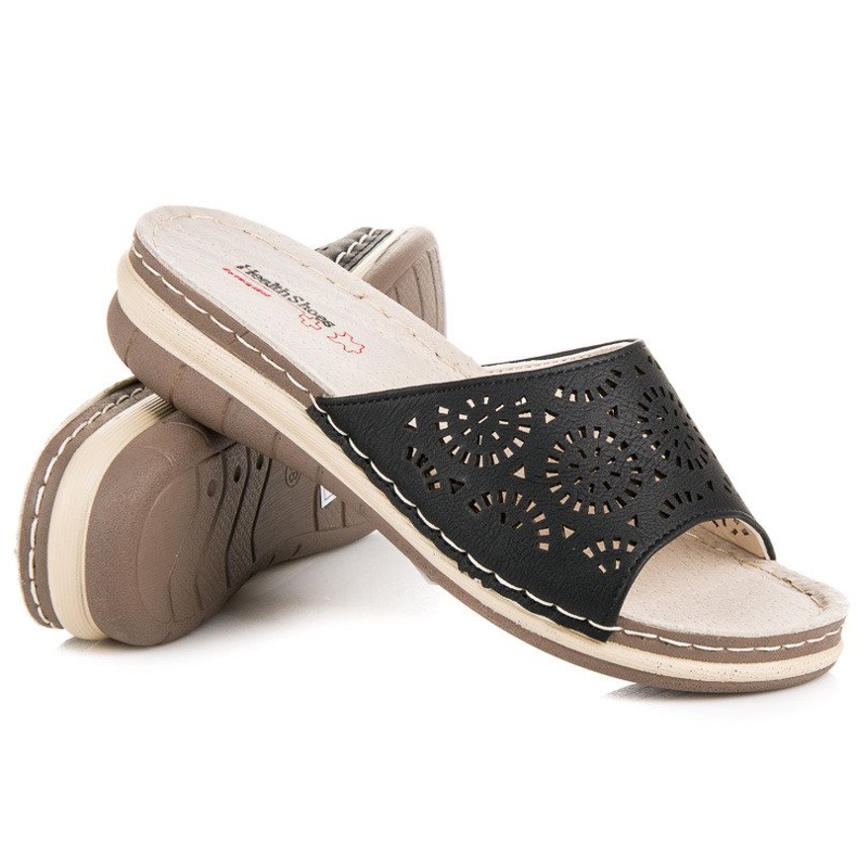 Hasby Női áttört papucs fekete 1