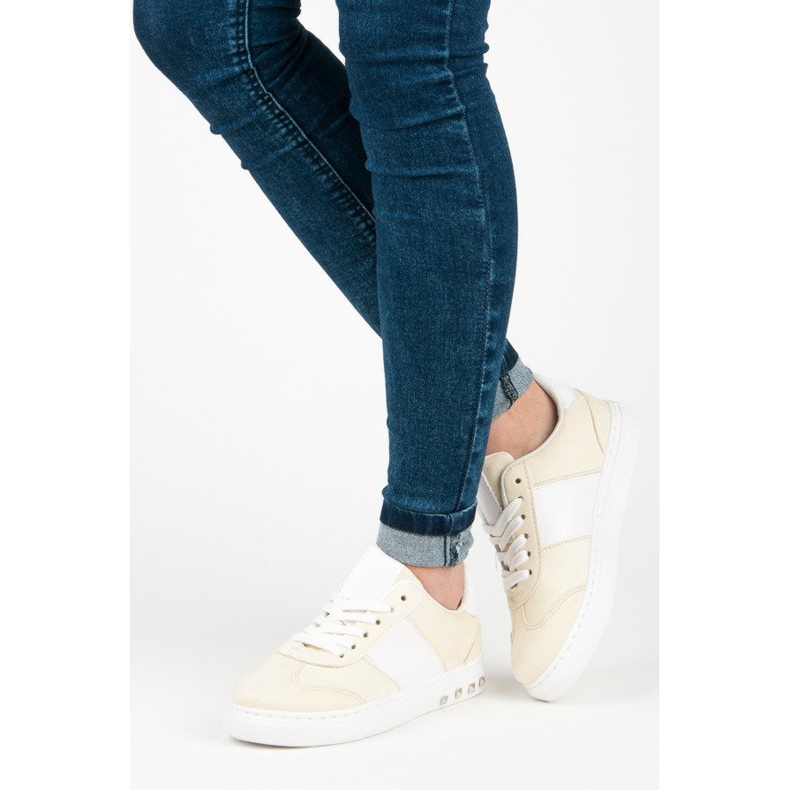 Sport Velúr cipők sárga 1