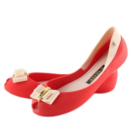 Balerina meliski piros KM98 RED / D.BEIGE 1 Balerina meliski piros KM98 RED / D.BEIGE 1