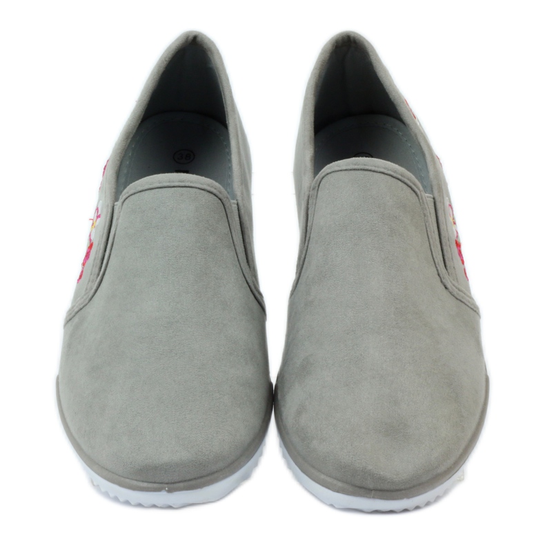 Mckey 180 virágos velúr tornacipő szürke 4